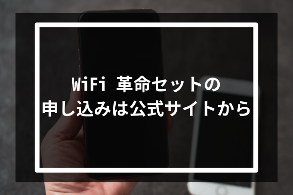 WiFi 革命セットの申し込みは公式サイトから