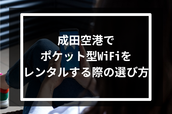 成田空港でポケット型WiFiをレンタルする際の選び方