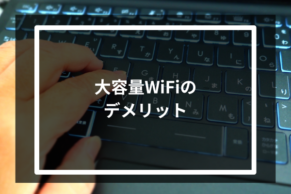 大容量WiFiのデメリット