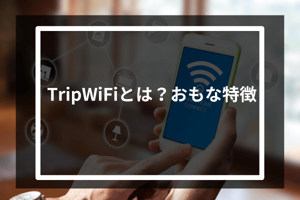 TripWiFiとは？おもな特徴