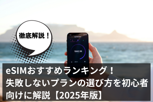 eSIMおすすめランキング！失敗しないプランの選び方を初心者向けに解説【2025年版】